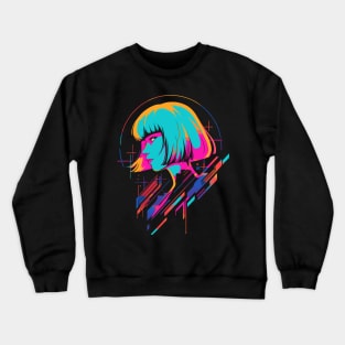 Cyberpunk Girl Crewneck Sweatshirt